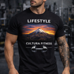 Lifestyle Cultura Fitness – Camiseta Hombre (negra)