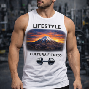 Lifestyle Cultura Fitness – Camiseta Hombre (blanca)